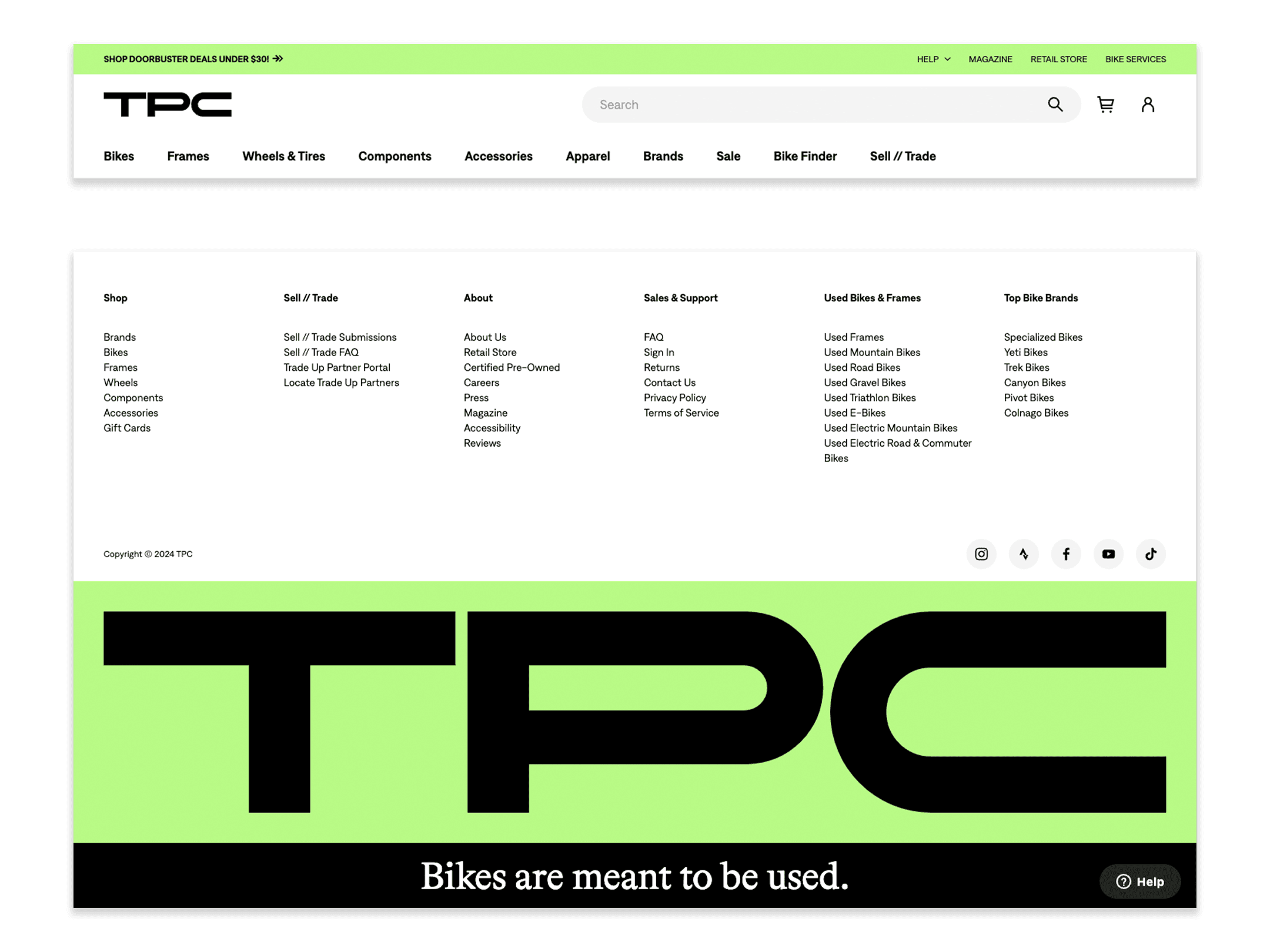 TPC navigation screenshots